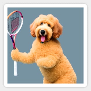 Golden Doodle Tennis Pro Magnet